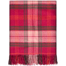 Lambswool Blanket - Lochcarron Hunting Rose Tartan